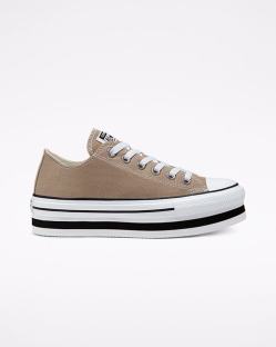 Converse Everyday Chuck Taylor All Star Női Platform Fekete/Fehér/Khaki | XPNASYM-HU